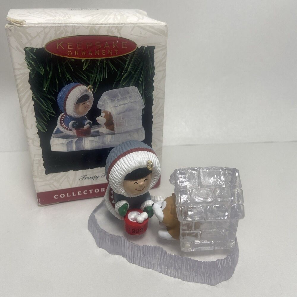 Hallmark 1993 Frosty Friends #14 Doghouse Husky Keepsake Ornament - Picture 2 of 8